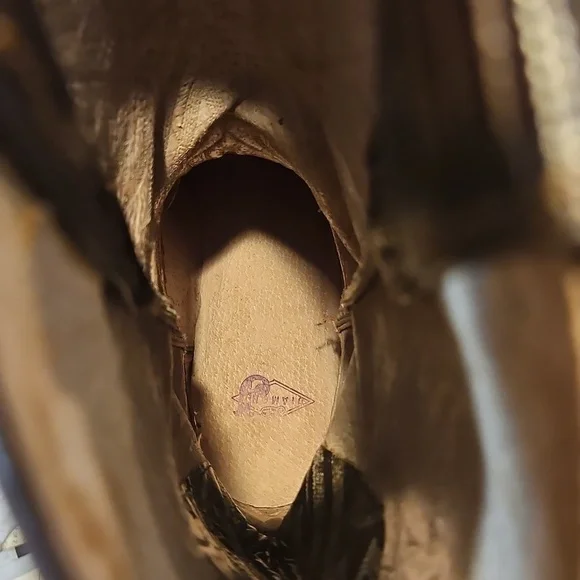 Vintage Diamond J Leather Mens Western Cowboy Boots Sz. 8 EE Wide - Picture 11 of 16